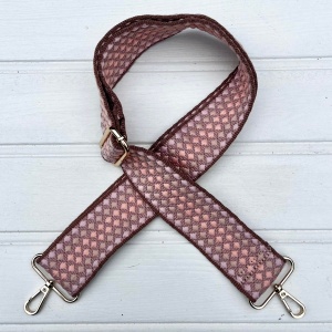 Bag Strap - Embroided Dots Dusty